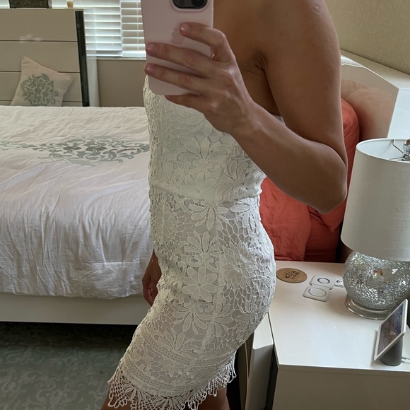 NWT Minuet White Lace Dress size S - Picture 3 of 7